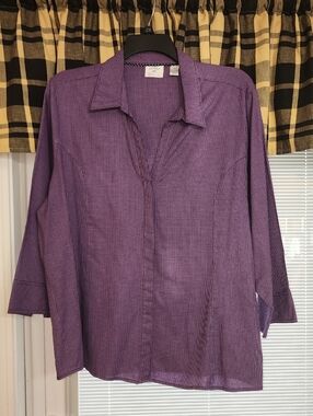 3x Lee Riders Purple Micro-Check Collared Button Shirt